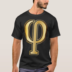 Camiseta Símbolos Matemáticos Ratio Dourado Phi Math Fan 