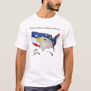 Camiseta Símbolos Patrióticos da Independência Americana