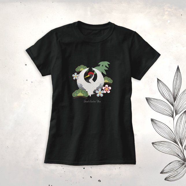 Camiseta Símbolos Sortudos Japoneses Celebração Preta (Criador carregado)