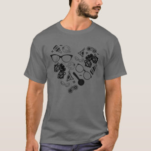 Camiseta Símbolos Técnicos Oftálmicos Optometria Coração Op