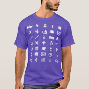 Camiseta Símbolos viagem internacionais em BRANCO