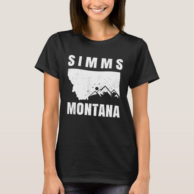 Camiseta Simms Montana MT Fishing And Hiking (Frente)