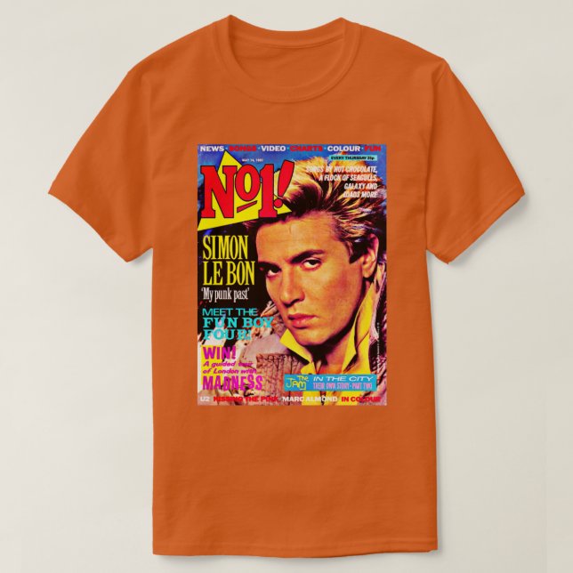 Camiseta Simon Le Bon Duran Duran (Frente do Design)