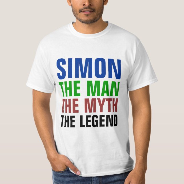 Camiseta Simon, o homem, o mito, a lenda (Frente)