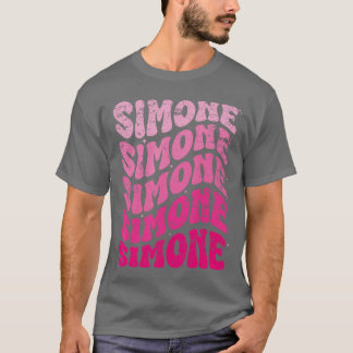 Camiseta Simone Nome Personalizado Eu amo Simone 70s Vintag