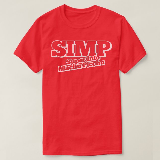 Camiseta SIMP Super Into Machu Picchu (Frente do Design)