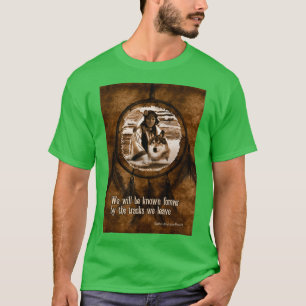 Camiseta Simpatia Lobo Americano Nativo e Dreamcatcher
