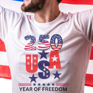 Camiseta Simple 250th us independence patriotic July 4th