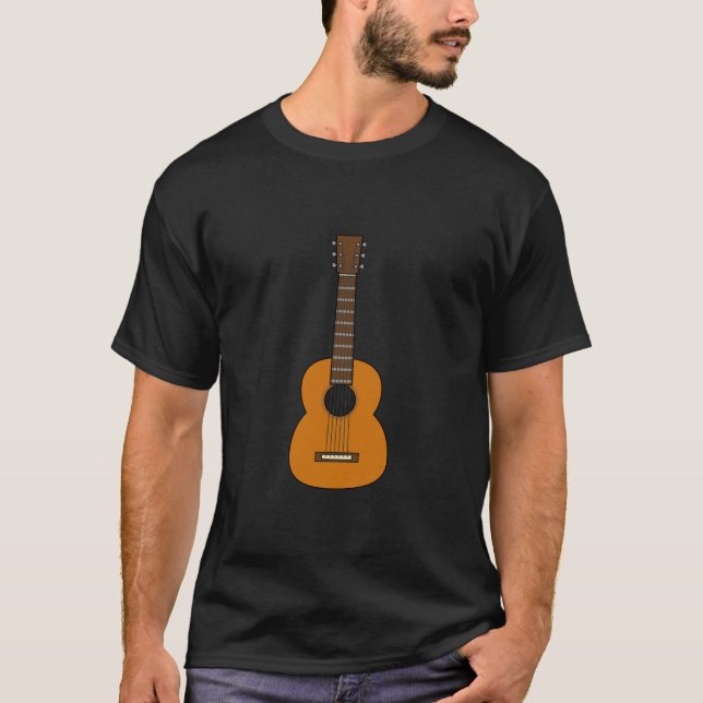 Camiseta Simple Acoustic Guitar Cartoon (Frente)