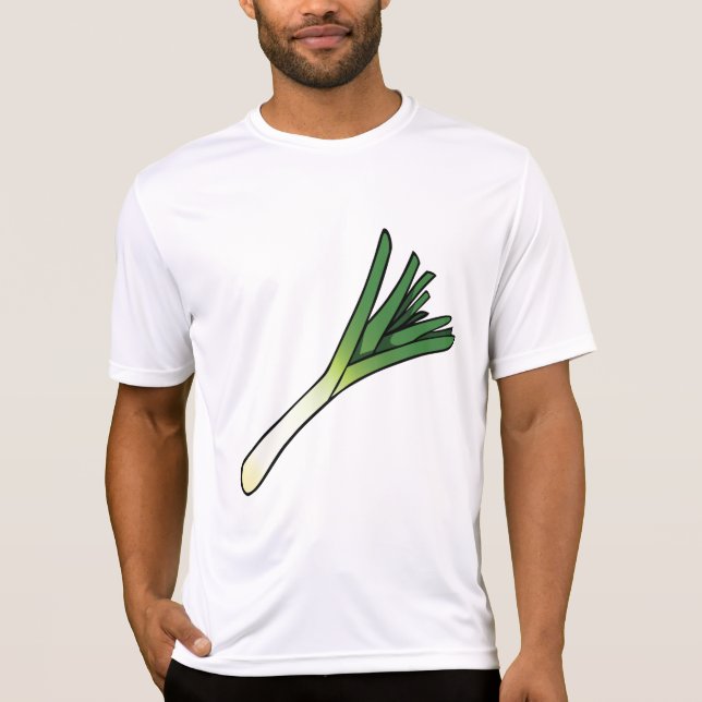 Camiseta Simple Green Leek Vegetable (Frente)
