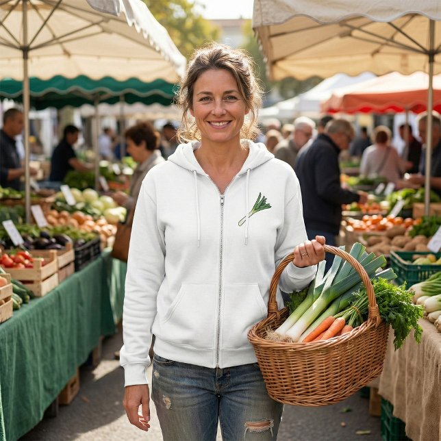 Camiseta Simple Green Leek Vegetable (Criador carregado)