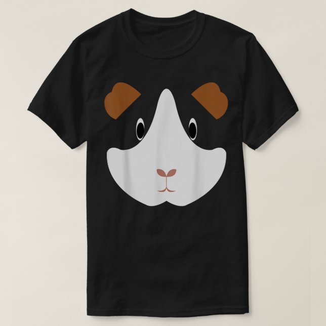 Camiseta Simple Guinea Pig Face Costume 5277  (Frente do Design)