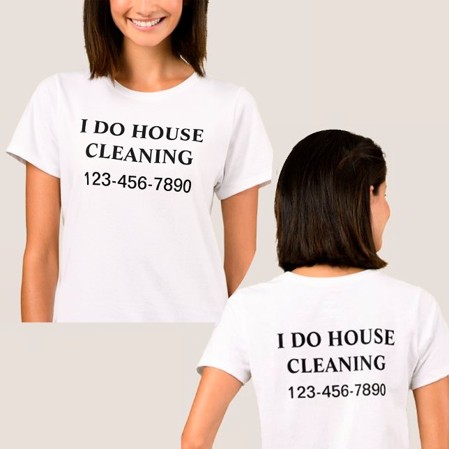 Camiseta Simple House Cleaning Work Shirts (Criador carregado)