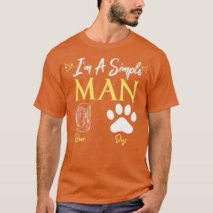Camiseta Simple Man ama Cães de Cerveja