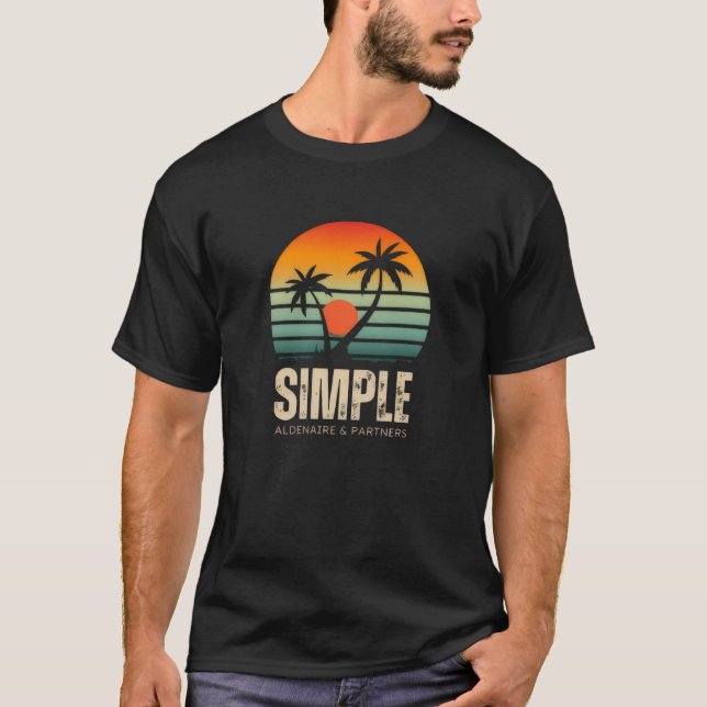 Camiseta Simple Sunset - Design tropical vibes (Frente)