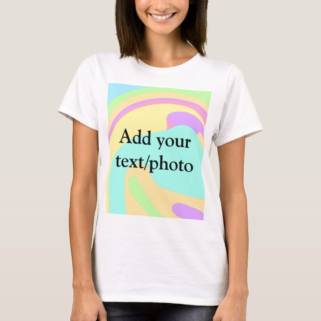 Camiseta Simples acrilato de fluido adicione seu nome de te (Frente)
