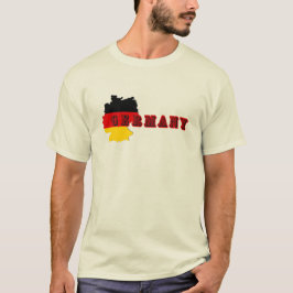 Camiseta Simples Alemanha Moderna Alemanha - Letra de Arte 