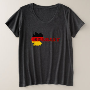 Camiseta Simples Alemanha Moderna Alemanha - Letra de Arte
