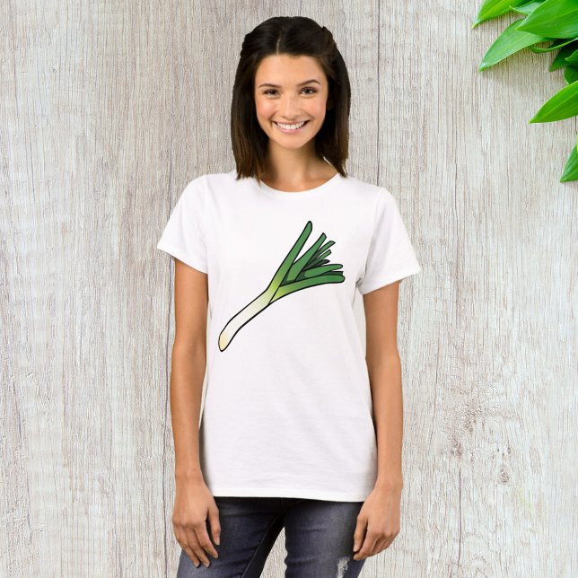 Camiseta Simples Alho-Poró Vegetal (Criador carregado)