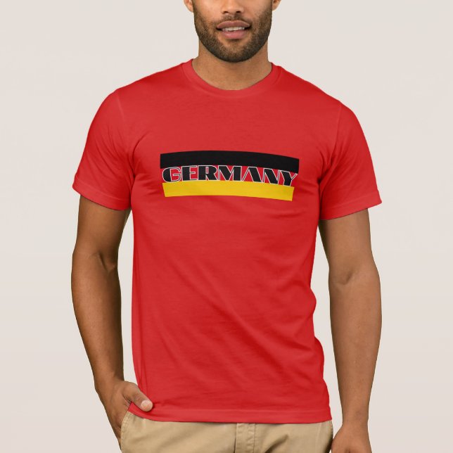 Camiseta Simples bandeira alemã da Alemanha Moderna Souveni (Frente)