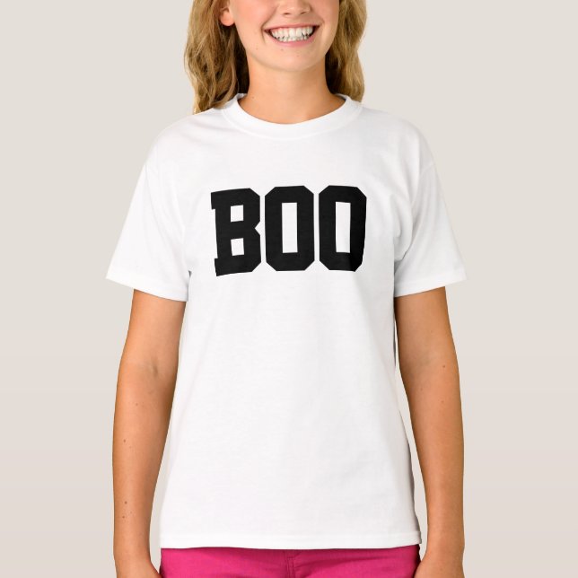 Camiseta Simples "Boo" Halloween Trucker Hat (Frente)