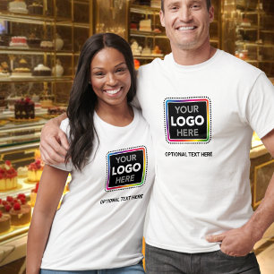 Camiseta Simples com Logotipo e Texto / Slogan Opc