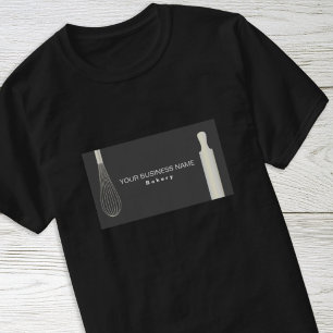 Camiseta Simples Confeiteiro Moderno Padaria Negócios de Pa