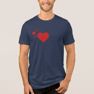 Camiseta Simples Coração Vermelho Amor