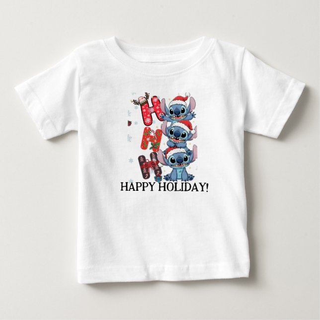 Camiseta Simples de Boas-vindas do Stich (Frente)