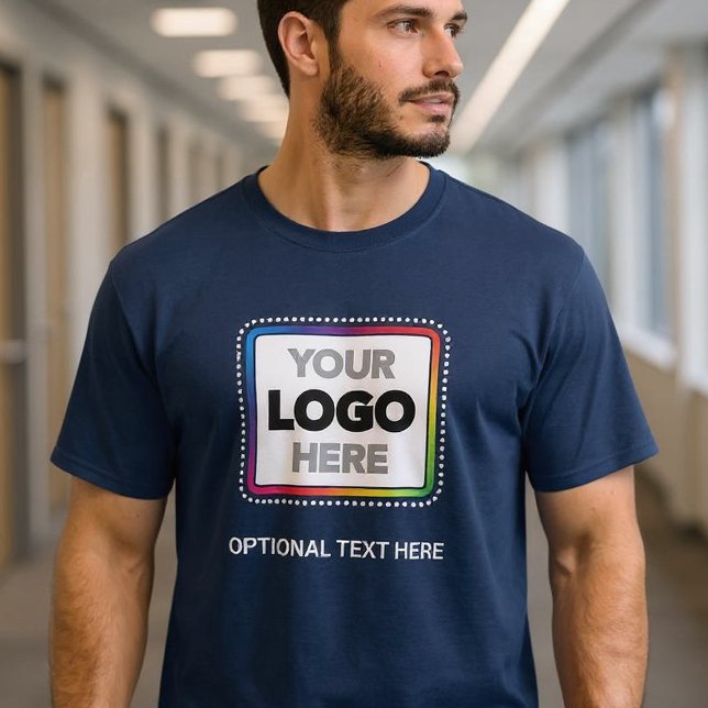 Camiseta Simples de Negócios com Logotipo e Texto  (Criador carregado)