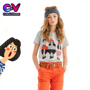 Camiseta Simples desenho moderno de pessoas legal