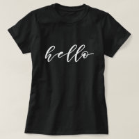Simples Design de Alô em Linda Típica Script