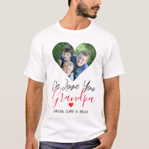 Camiseta simples Dia de os pais feliz, vovô, foto dois