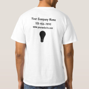 Camiseta simples do trabalho do eletricista