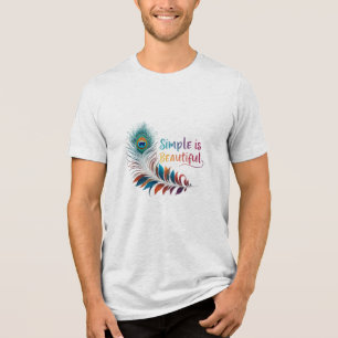 Camiseta Simples é Belo - Bella+Canvas Triblend