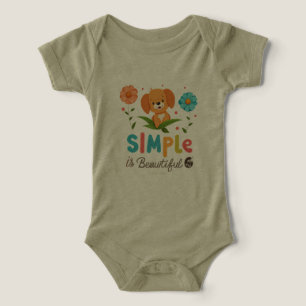 Camiseta Simples é Bonito - Bella+Canvas Criança