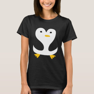 Camiseta Simples e Divertido Pinguim Bonito