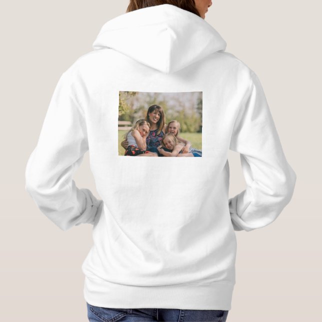 Camiseta simples e mínimo adicione seu texto foto de natal (Verso)