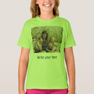 Camiseta simples e mínimo adicione seu texto foto natal nat