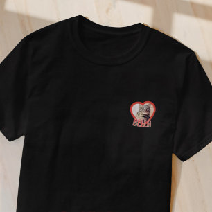 Camiseta Simples e Moderno Nome e Foto do Coração
