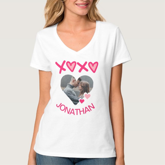 Camiseta Simples Elegante Namorados de Amor Bonito Casal (Frente)