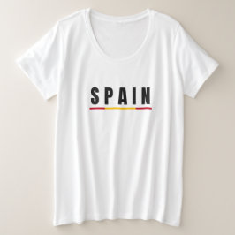 Camiseta Simples Espanha Espanhola - Letra Arte Souvenir