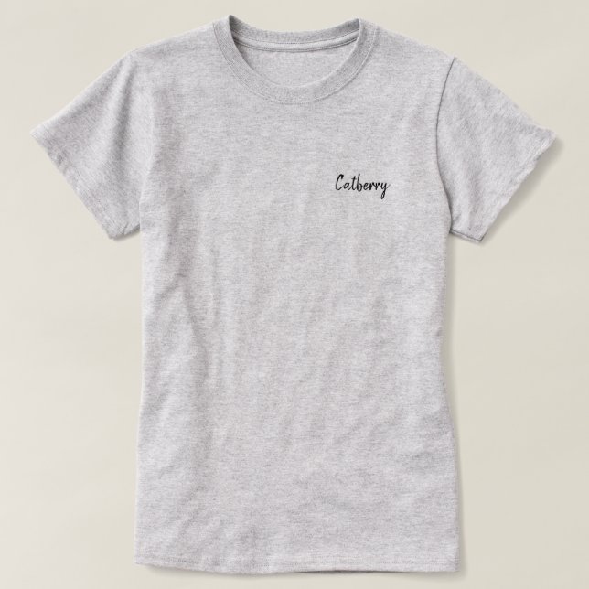 Camiseta Simples Estilo Catberry (Frente do Design)