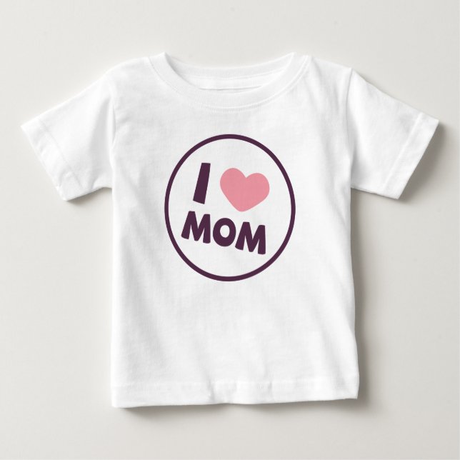 Camiseta Simples Eu Amo A Mãe Dia de as mães | Camisola (Frente)