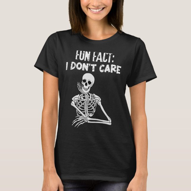 Camiseta Simples FACT Não me importo com Sarcástico (Frente)