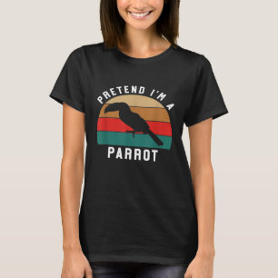 Camiseta Simples Figurino De Halloween O Papagaio Fingiu-Me