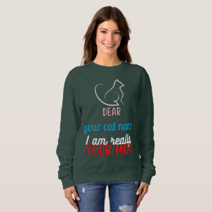 Camiseta Simples Gato Gato Bonito presente de Dia de as mãe