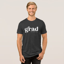 Camiseta Simples graduação retro em branco negrito