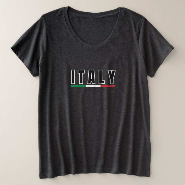 Camiseta Simples italiano - Letra de Arte Souvenir (Frente do Design)