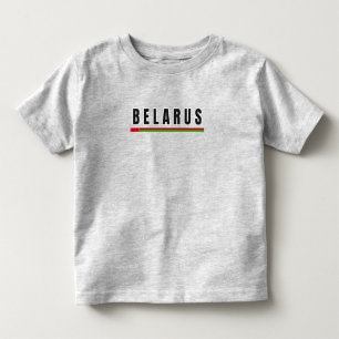 Camiseta Simples Letra de Arte da Bielorrússia Moderna Souv